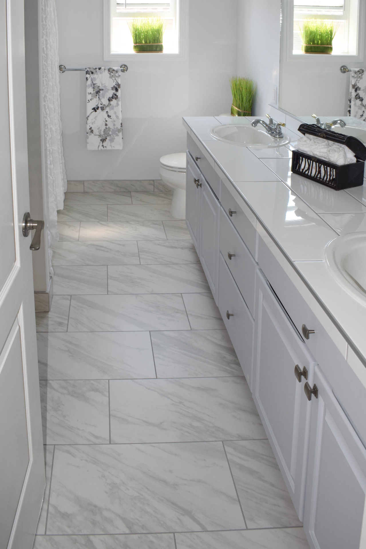 Large-format Commercial tile installation